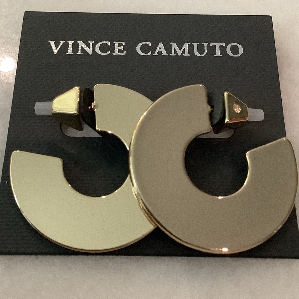 Vince Camuto Polished Gold Half-Moon Hair Clips, Brand New